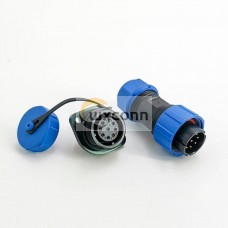 Waterproof SP17 Series 9 pin Female Plug & Male Socket 2 Hole Flange Panel Mount Connectors Waterproof SP17 Series 9 pin Female Plug & Male Socket 2 Hole Flange Panel Mount Connectors