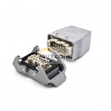 10 Pin Heavy Duty Connector H10B Button Female Butt-joint Male Silver Plating Size M25 Bulkhead Mounting 10 Pin Heavy Duty Connector H10B Button Female Butt-joint Male Silver Plating Size M25 Bulkhead Mounting