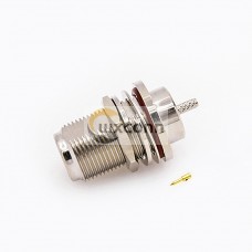 N Type Connector Bulkhead Waterproof Female Straight Crimp for RG174 RG316 N Type Connector Bulkhead Waterproof Female Straight Crimp for RG174 RG316