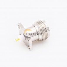 Connector N Jack Welding Plate 4 Hole Flange Straight Solder for PCB Mount