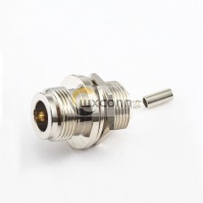 N Connector RG174 Bulkhead Female Straight Crimp for RG316