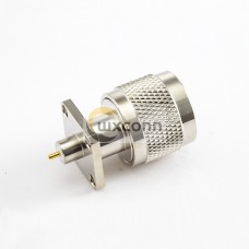 50 Ohm Connector N Male Straight Welding Plate 4 Hole Flange Solder for PCB Mount 50 Ohm Connector N Male Straight Welding Plate 4 Hole Flange Solder for PCB Mount
