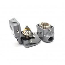 10 Pin Heavy Duty Connector H6B Male Without Contacts Bulkhead Mounting M20 Male Butt-Joint Female With Metal Dust Cover 10 Pin Heavy Duty Connector H6B Male Without Contacts Bulkhead Mounting M20 Male Butt-Joint Female With Metal Dust Cover