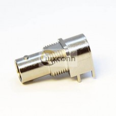 HD SDI BNC Female Connector 90 Degree Front Bulkbead for PCB Mount Through Hole HD SDI BNC Female Connector 90 Degree Front Bulkbead for PCB Mount Through Hole