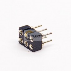 2pcs Circular Holes Female Header Dual Row 6 Way 2.54mm Pitch Through Hole 2pcs Circular Holes Female Header Dual Row 6 Way 2.54mm Pitch Through Hole
