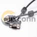 D-sub Male to Male Straight 9pin Black Overmold Type Fixed with Screws 1M D-sub Male to Male Straight 9pin Black Overmold Type Fixed with Screws 1M