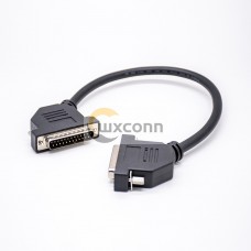 D-sub 25 pin Male to Female Cable Assembles Connector with AWG24/26/28/32 0.3M D-sub 25 pin Male to Female Cable Assembles Connector with AWG24/26/28/32 0.3M