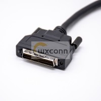 50pin SCSI Cable Male to Male Straight Overmolded Cable 0.2M