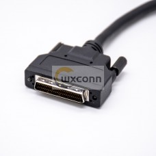 50pin SCSI Cable Male to Male Straight Overmolded Cable 0.2M 50pin SCSI Cable Male to Male Straight Overmolded Cable 0.2M