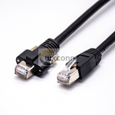 copy of Waterproof rj45 ethernet Connector LOCK Socket Female to Male Connector with Cable copy of Waterproof rj45 ethernet Connector LOCK Socket Female to Male Connector with Cable