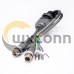 Double M12 8pin Connector Male Straight to Terminal harness 1M