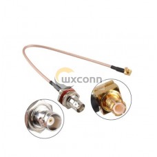 BNC Female to MCX Male Right Angle 14cm Pigtail Cable RG316 BNC Female to MCX Male Right Angle 14cm Pigtail Cable RG316