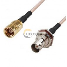 BNC Female (front nut) to SMB Female pigtail cable RG316 30cm BNC Female (front nut) to SMB Female pigtail cable RG316 30cm