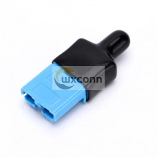 2 Way Battery Power Connector 600V 40Amp Blue Housing with Black Waterproof Dust cable sleeve 2 Way Battery Power Connector 600V 40Amp Blue Housing with Black Waterproof Dust cable sleeve