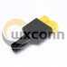 2 Way Battery Power Connector 600V 50Amp Yellow Housing with PVC Cover Flame Retardant Sleeve