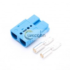 2 Way Power Connector Quick Connect Disconnect 600V 120Amp Battery Cable Connector (Blue Housing, 2AWG 4AWG 6AWG)