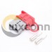 600V 120Amp Grey Housing 2 Way Battery Power Cable Connector with Red External Protective Rubber Dustproof Cover