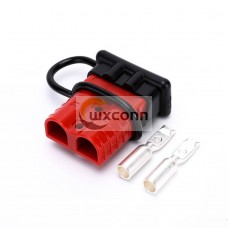 600V 120Amp Red Housing 2 Way Battery Power Cable Connector with Black External Protective Rubber Dustproof Cover 600V 120Amp Red Housing 2 Way Battery Power Cable Connector with Black External Protective Rubber Dustproof Cover