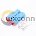 2 Way 600V 120Amp Blue Housing Battery Power Cable Connector with Red Color Cable fix plug