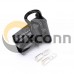 600V 175Amp Black Housing 2 Way Battery Power Cable Connector with Black External Protective Rubber Dustproof Cover