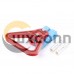 600V 175Amp Blue Housing 2 Way Battery Power Cable Connector with Plastic Red Triangle Handle 600V 175Amp Blue Housing 2 Way Battery Power Cable Connector with Plastic Red Triangle Handle
