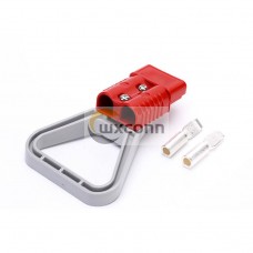 600V 175Amp Red Housing 2 Way Battery Power Cable Connector with Plastic Grey Triangle Handle 600V 175Amp Red Housing 2 Way Battery Power Cable Connector with Plastic Grey Triangle Handle