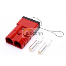 600V 350Amp Red Housing 2 Way Battery Power Cable Connector with Black Plastic Internal Protective Cover 600V 350Amp Red Housing 2 Way Battery Power Cable Connector with Black Plastic Internal Protective Cover
