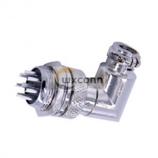 8P Aviation Connector GX16 Right Angled Plug and Socket 8P Aviation Connector GX16 Right Angled Plug and Socket