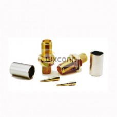 2pcs Coax SMA Cable Connector Straight Female For RG6 Cable