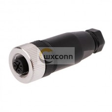 M12 Field Wireable Connector 4Pin Female A-Code Assembly Cable Plug Straight Unshiled With Screw Termination PG7 PG9,Waterproof M12 Field Wireable Connector 4Pin Female A-Code Assembly Cable Plug Straight Unshiled With Screw Termination PG7 PG9,Waterproof
