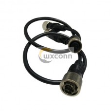 M12 4Pin Cordsets Male To Mini Din 4Pin Female A Code Straight Molding Cable 30Cm AWG22 M12 4Pin Cordsets Male To Mini Din 4Pin Female A Code Straight Molding Cable 30Cm AWG22
