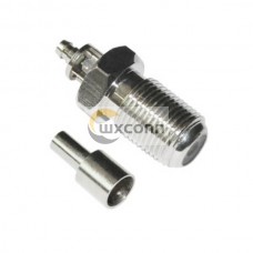 F Connector to Coax Cable Straight Female Crimp Type for Cable