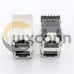 Dual Layer RJ45 Connector 8P8C Shield Jack Socket With Shrapnel Without Led