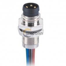 3Pin M8 Connector Waterproof Male Straight Panel Mount Sensor Connector Solder Type Receptacle With 75CM 24AWG Wire Non-Shield 3Pin M8 Connector Waterproof Male Straight Panel Mount Sensor Connector Solder Type Receptacle With 75CM 24AWG Wire Non-Shield