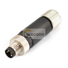 M8 Plug Waterproof IP67 4 Pins Male Assemblely Straight Cable Metal Connector M8 Plug Waterproof IP67 4 Pins Male Assemblely Straight Cable Metal Connector