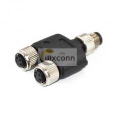 M8 Adapter Waterproof Y Type Two Female Plug To One Male 4Pin Plug Cable Unshiled Adapter M8 Adapter Waterproof Y Type Two Female Plug To One Male 4Pin Plug Cable Unshiled Adapter