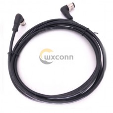 M8 3Pin Plug To 3Pin Plug Cable Connector Waterproof Right Angle Male To Male Plug With 1M 24AWG Molding Cable