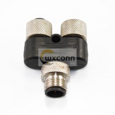 M12 Y Adapter 4Pin A Code Male To Female staright Waterproof Connector M12 Y Adapter 4Pin A Code Male To Female staright Waterproof Connector