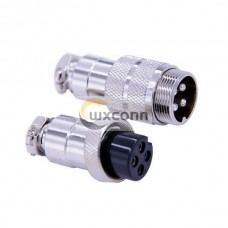 4 Pin Aviation  Connector Cable GX20 Male Female Straight