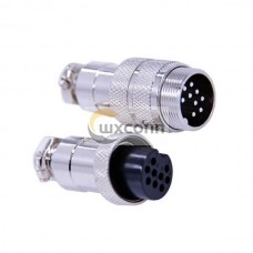 Circular Connector 9 Pin GX20 Male Female Straight Plug Circular Connector 9 Pin GX20 Male Female Straight Plug