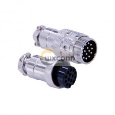 Circular Sensor Connector 14 Pin Straight GX20 Male and Female Docking Cable Plug