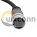 5 Pole M12 Cable Female Straight Connector Black Cable PVC 1.5M AWG22 A Code