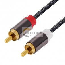 RCA Video Audio 2 Plug Cable Male For DVD and TV
