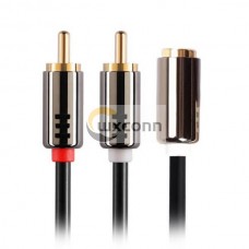 RCA Audio Connectors TV cable 1 Jack to 2 Plug RCA Audio Connectors TV cable 1 Jack to 2 Plug
