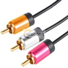 Red and White Audio Cable AV Stereo Composite Adapter Cable 3rca Male Plug Red and White Audio Cable AV Stereo Composite Adapter Cable 3rca Male Plug