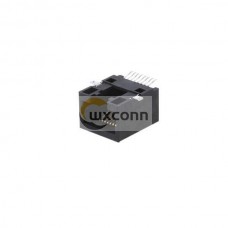 2pcs RJ45 Connector Cat5 Horizontal Socket Black Plastic SMT 2pcs RJ45 Connector Cat5 Horizontal Socket Black Plastic SMT