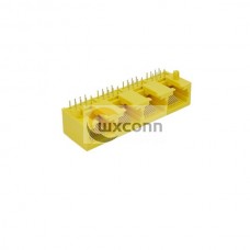 2pcs Yellow RJ45 Connector Socket 4Port Plastic Right Angled 8P8C 1*4 Without Led 2pcs Yellow RJ45 Connector Socket 4Port Plastic Right Angled 8P8C 1*4 Without Led